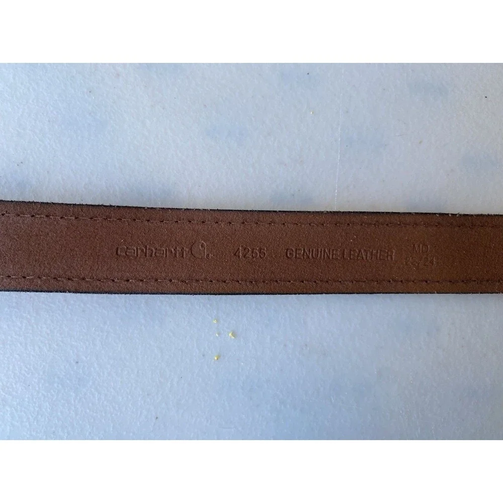 Carhartt Youth Boys Journeyman Leather Belt MD 22/24 Brown